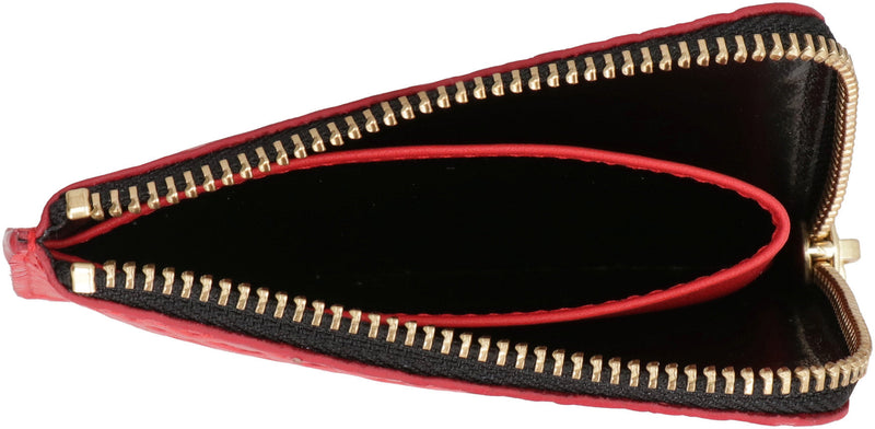 Comme Des Garçons Wallet Leather Zipped Coin Purse — Red Cow Hide & Cardholders