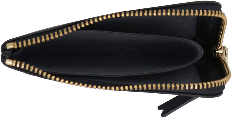 Comme Des Garçons Wallet Zippered Cowhide — Blue Cow Hide