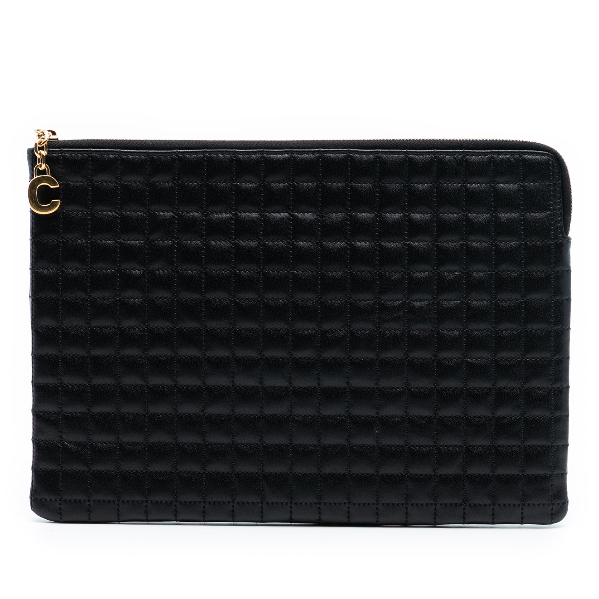 Quilted Calfskin C Charm Pouch - Image 1