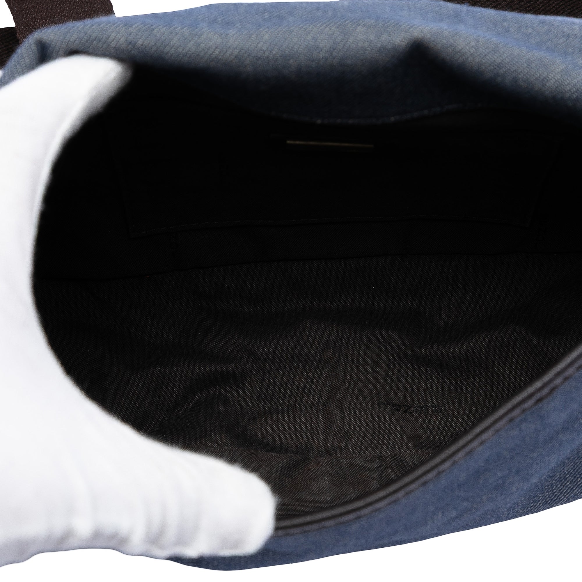 Zucca Trimmed Denim Buckle Flap - Image 4