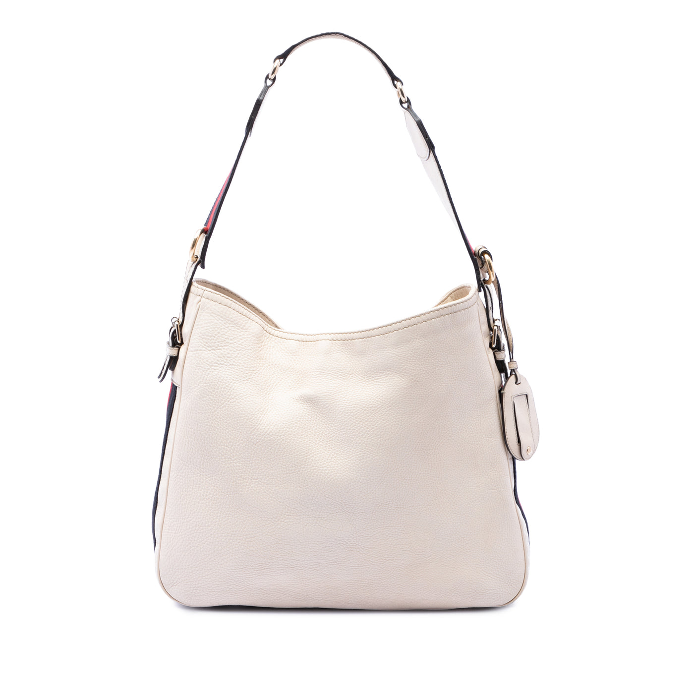 Medium Pebbled Calfskin Web Heritage Shoulder Bag - Image 1