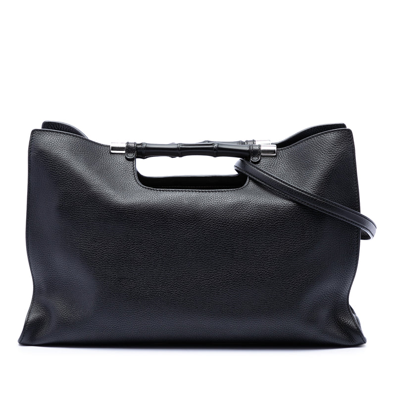 Medium Calfskin Bamboo Daily Shopper Satchel