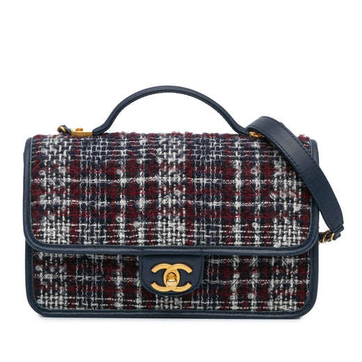 Small Tweed School Memory Top Handle Flap - Image 1
