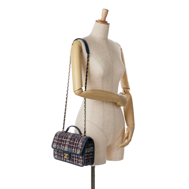 Small Tweed School Memory Top Handle Flap - Image 10