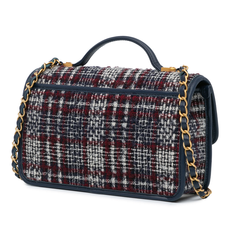Small Tweed School Memory Top Handle Flap - Image 2