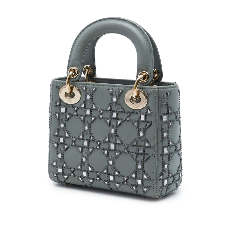 Mini Calfskin Cannage Beaded Lady Dior - Image 2