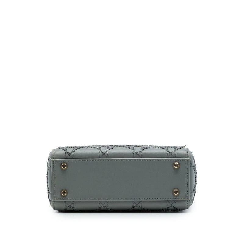 Mini Calfskin Cannage Beaded Lady Dior - Image 3