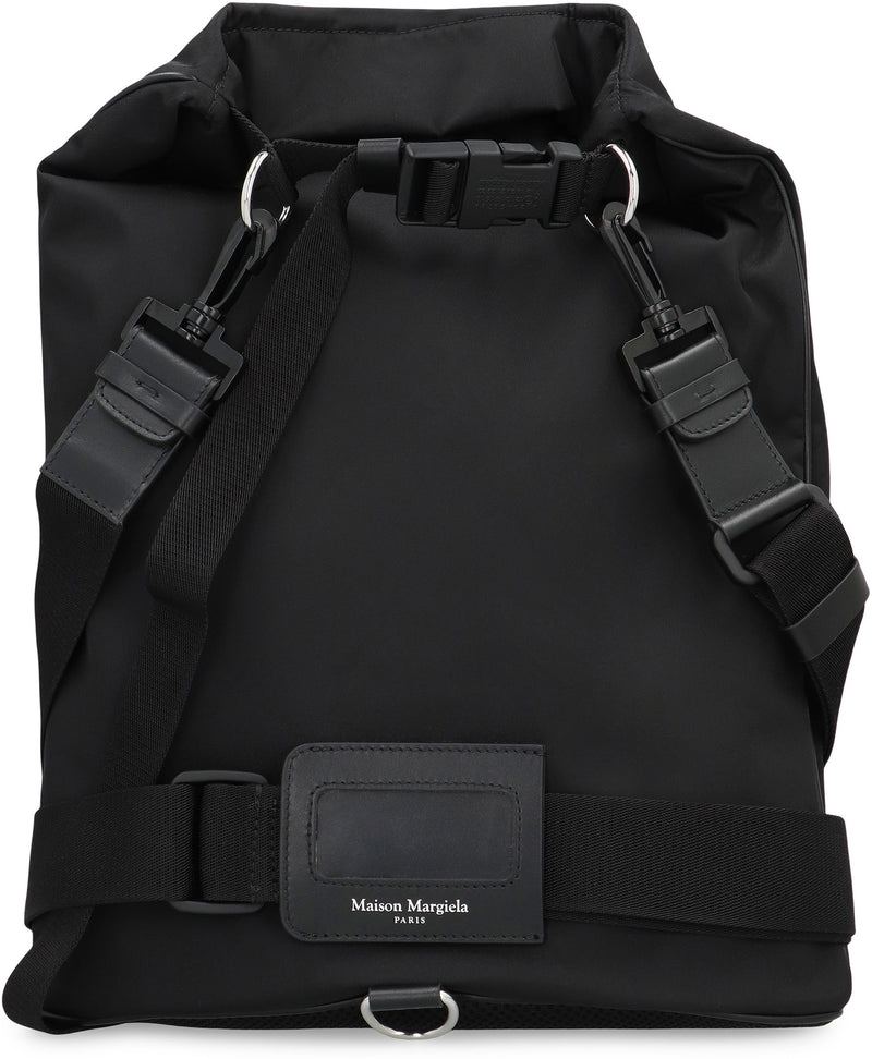 Maison Margiela Roll Up Backpack — Black Polyamide