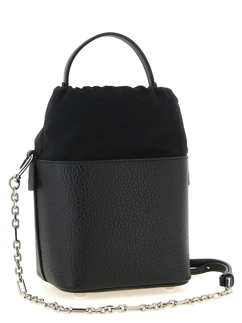 Maison Margiela 5ac Bucket Bag — Black Hammered Calf Leather