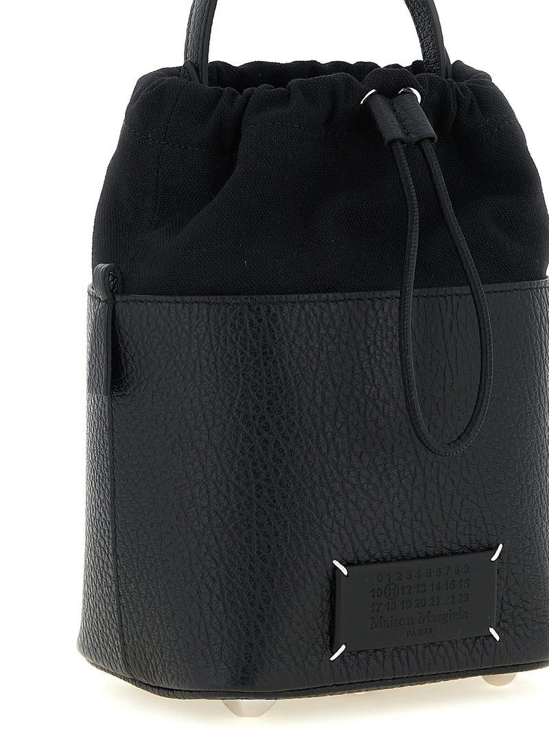 Maison Margiela 5ac Bucket Bag — Black Hammered Calf Leather