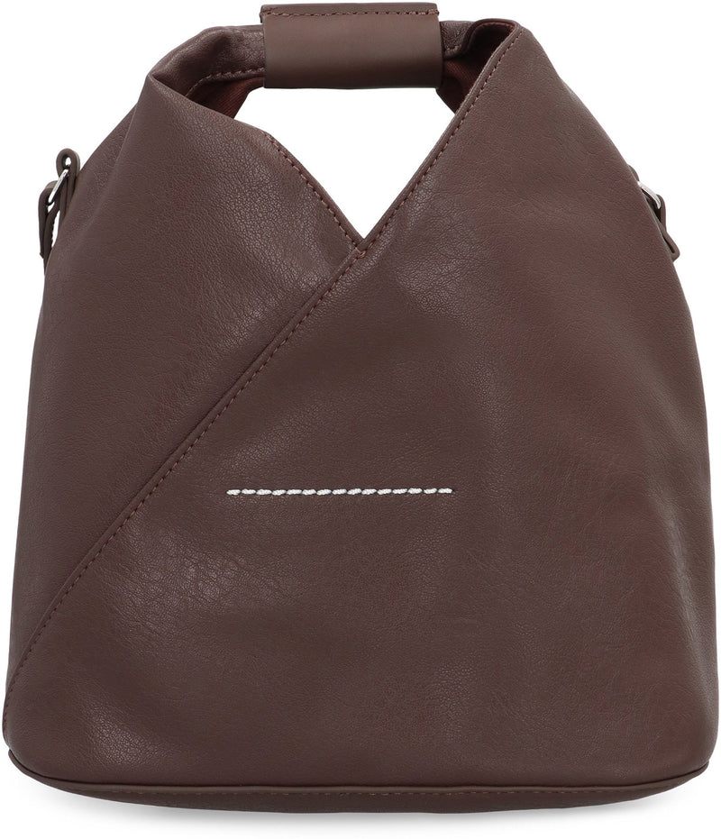 Mm6 Maison Margiela Eco-Leather Shoulder Bag — Brown Polyurethane; Lining: Cotton