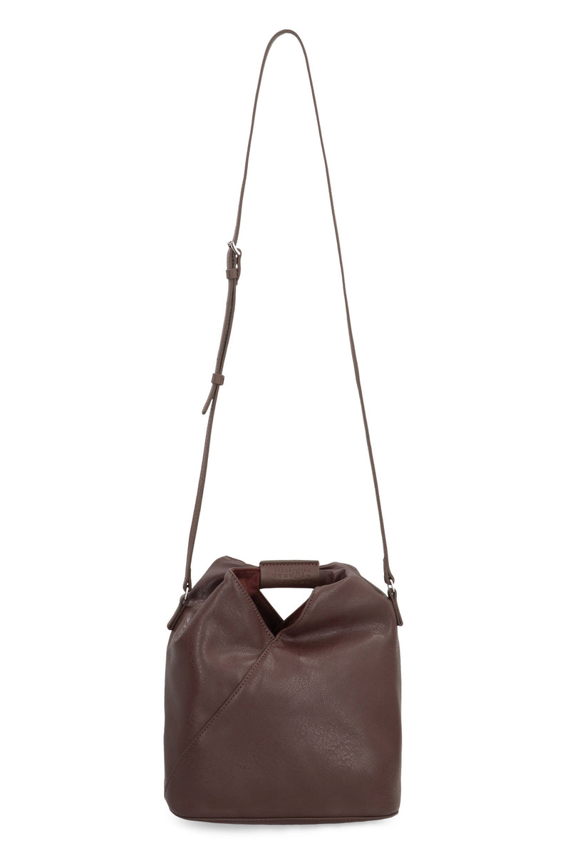 Mm6 Maison Margiela Eco-Leather Shoulder Bag — Brown Polyurethane; Lining: Cotton