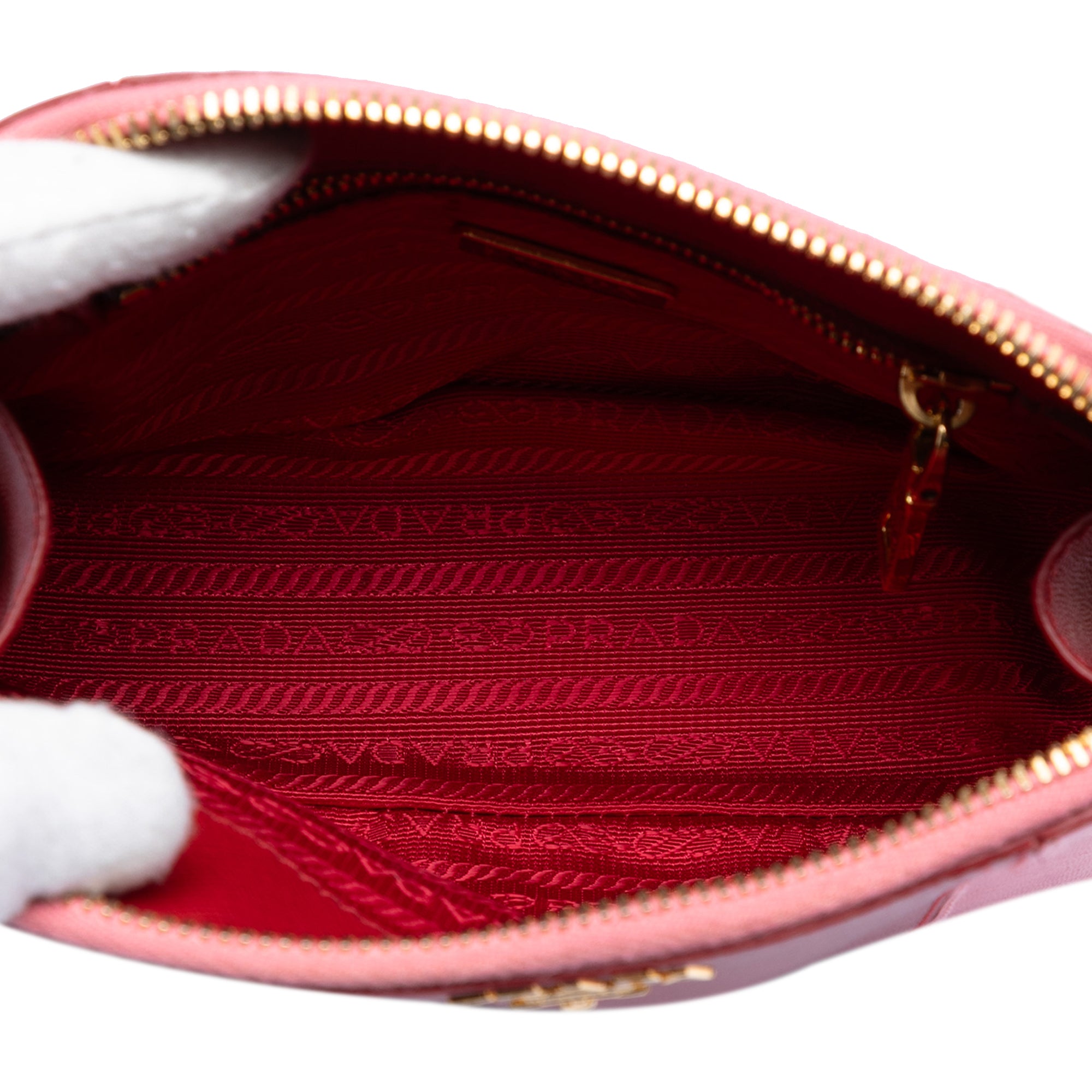 Bicolor Saffiano Cosmetic Pouch - Image 4
