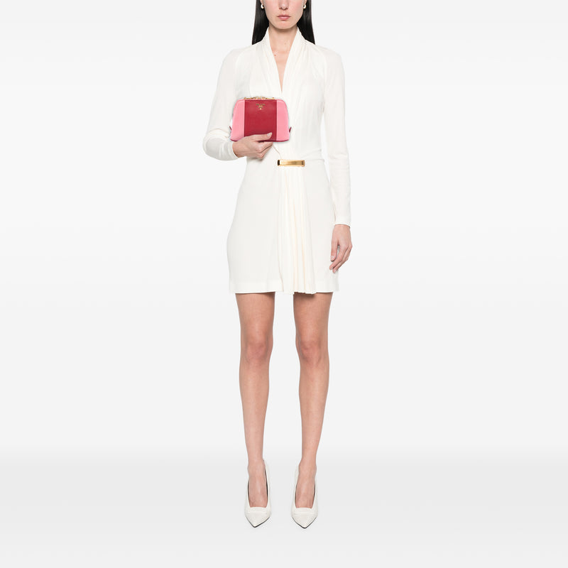 Bicolor Saffiano Cosmetic Pouch - Image 6