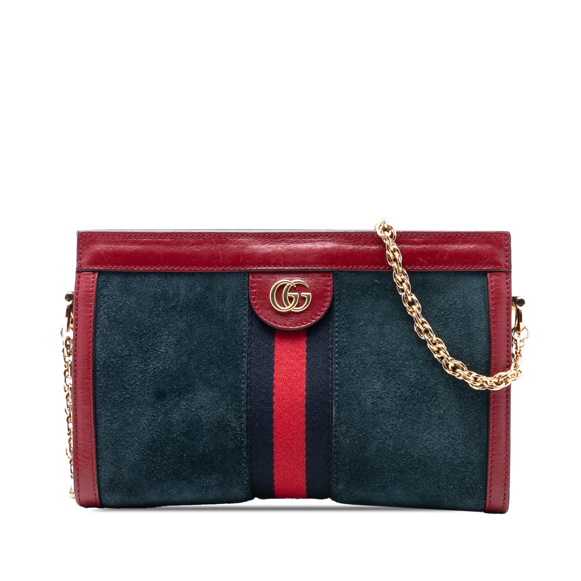 Small Suede Web Ophidia Chain Crossbody - Image 1