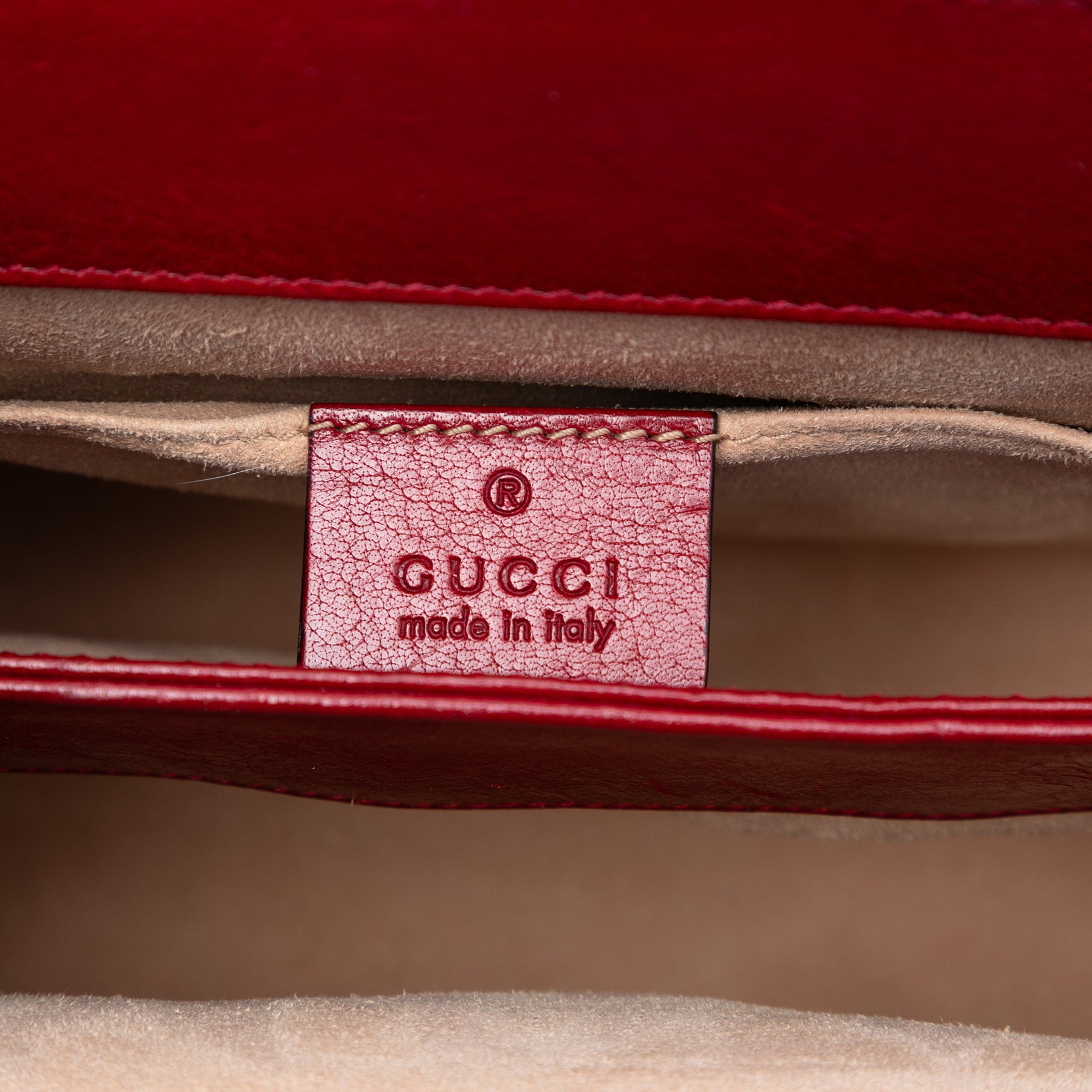 Small Suede Web Ophidia Chain Crossbody - Image 5