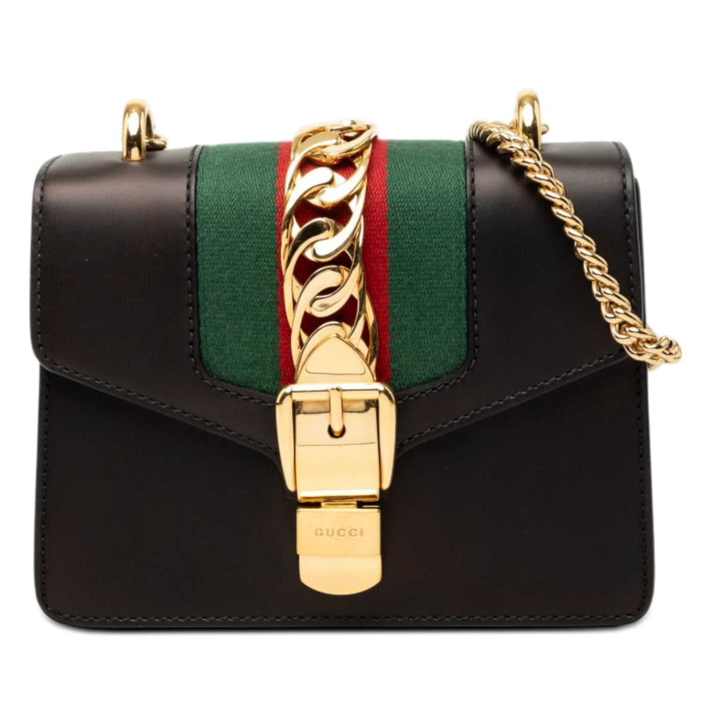 Mini Calfskin Web Sylvie Chain Satchel - Image 1