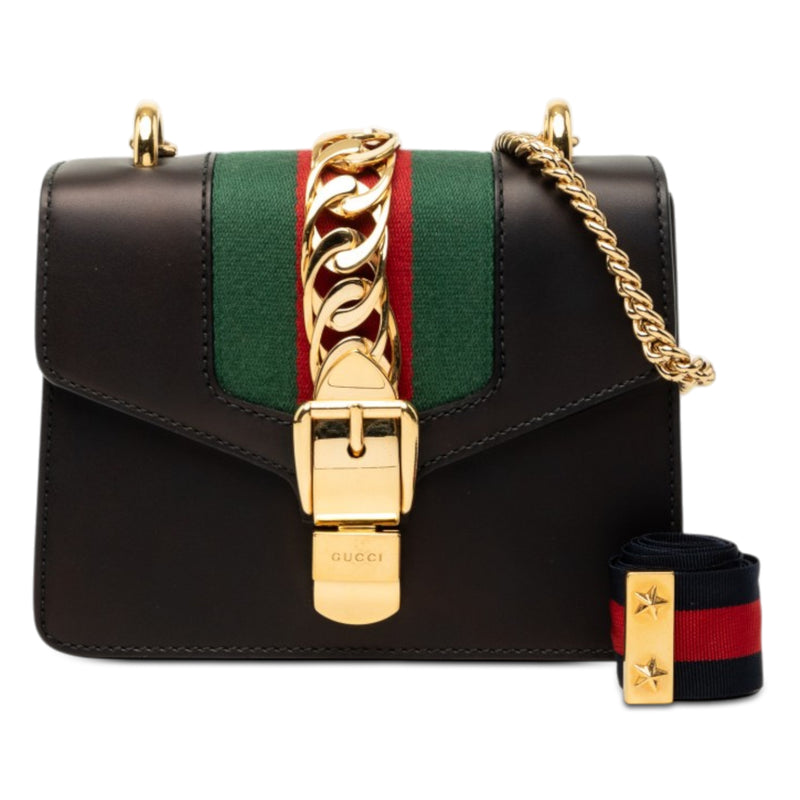 Mini Calfskin Web Sylvie Chain Satchel - Image 7