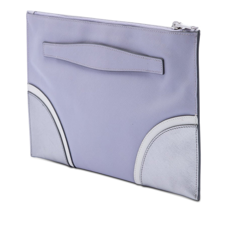 Tricolor Saffiano Clutch - Image 2