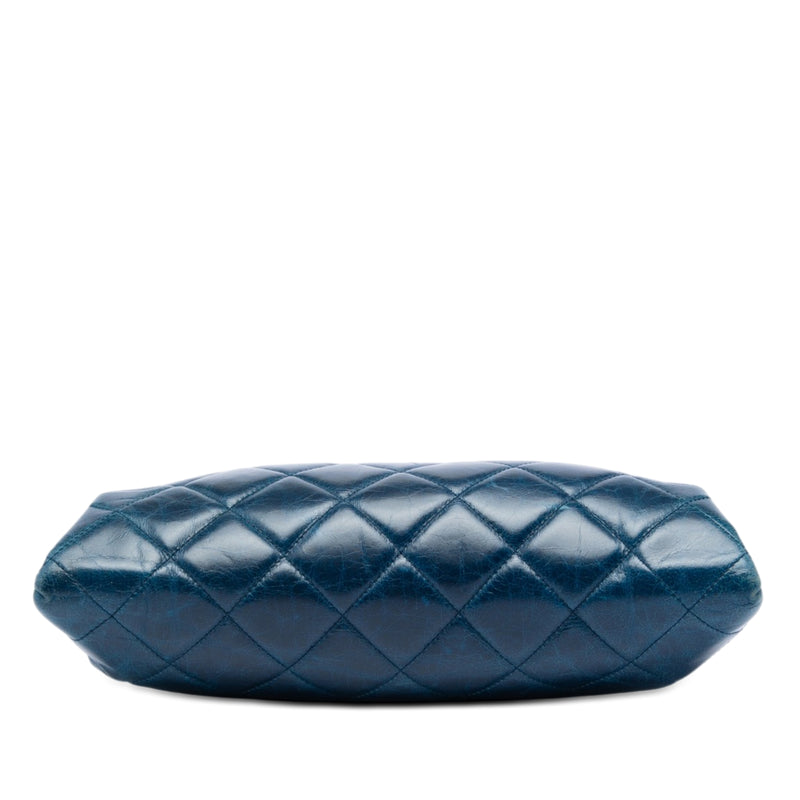 Quilted Glazed Calfskin Coco Pleats Chain Clutch - Image 3