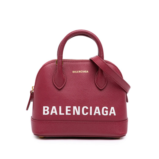 Grained Calfskin Logo Ville Top Handle Bag XXS - Image 1