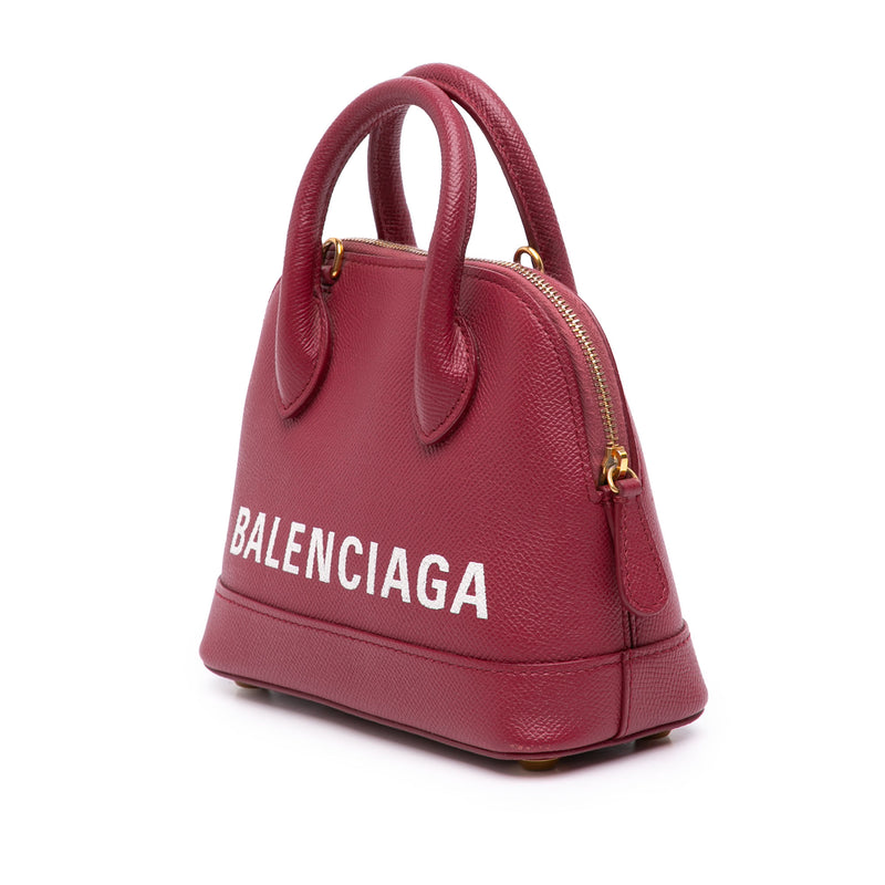 Grained Calfskin Logo Ville Top Handle Bag XXS - Image 2