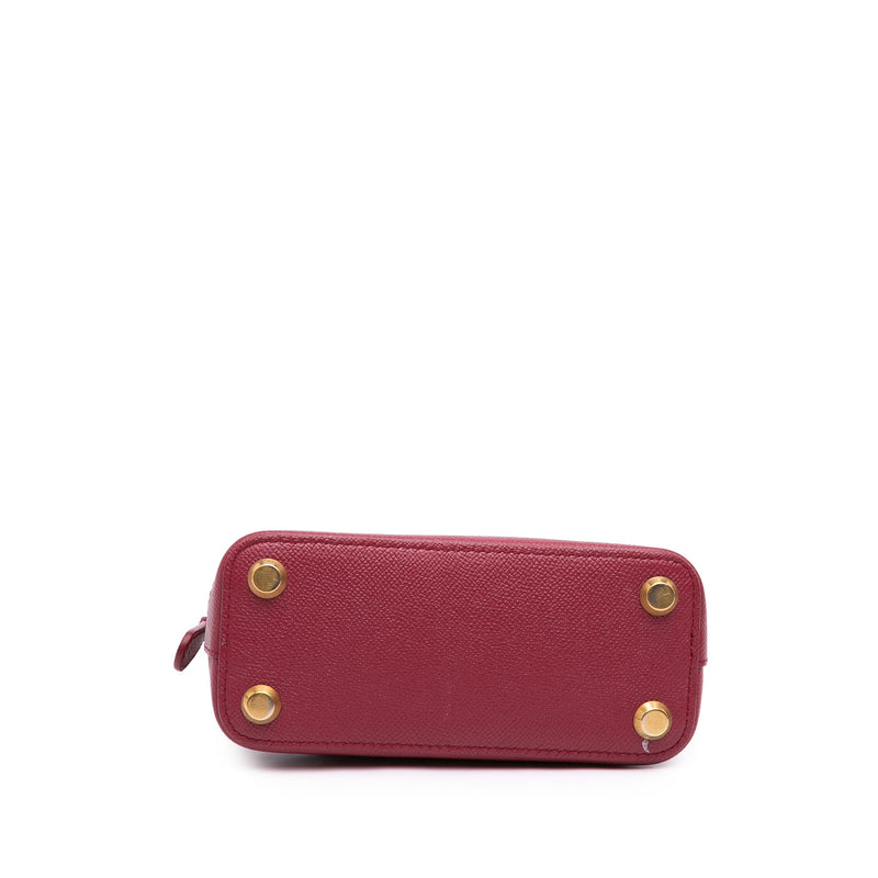 Grained Calfskin Logo Ville Top Handle Bag XXS - Image 3