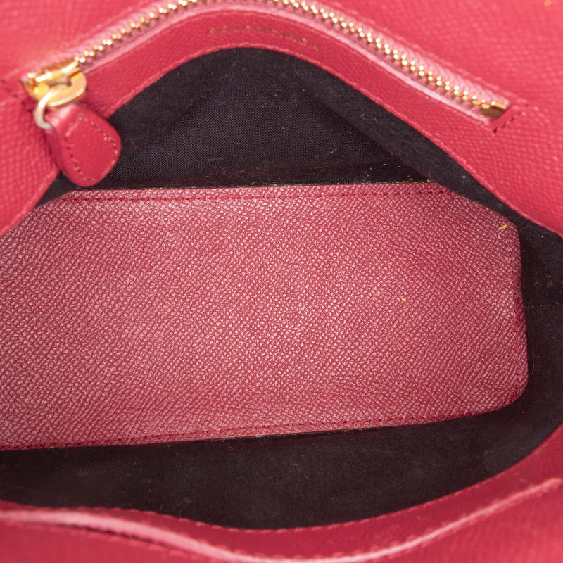 Grained Calfskin Logo Ville Top Handle Bag XXS - Image 4