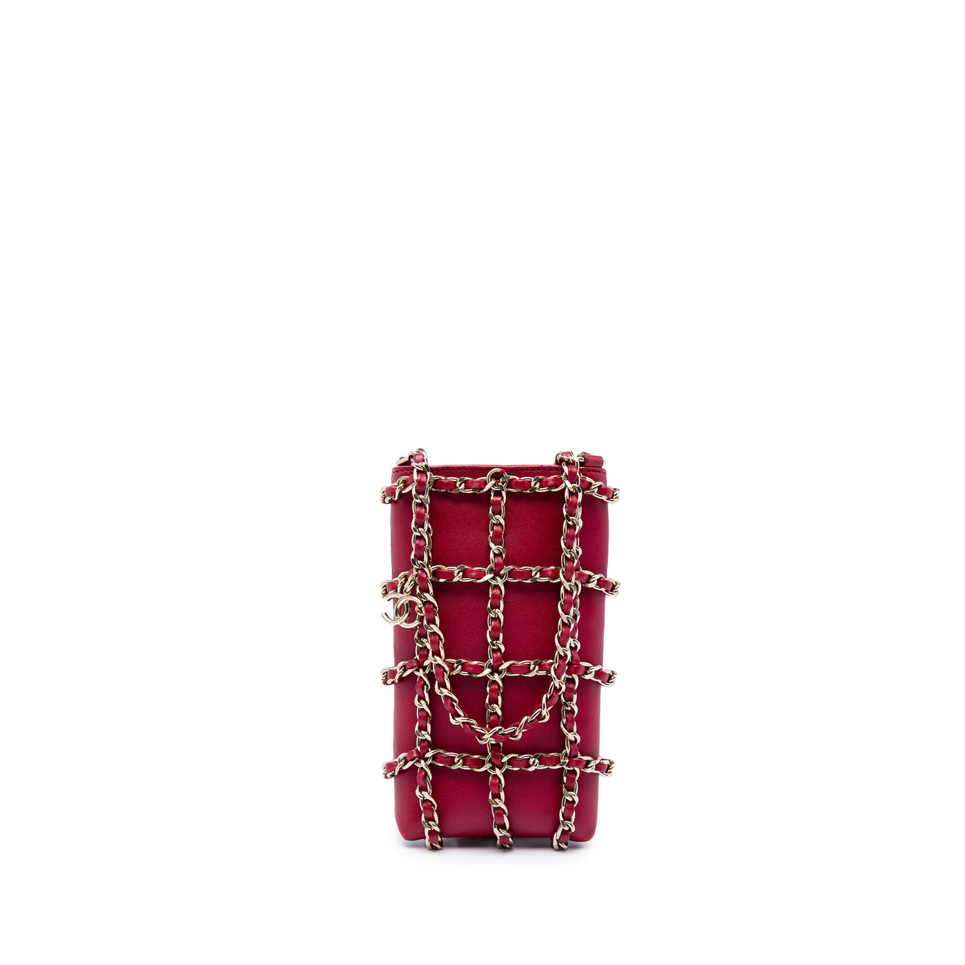Lambskin Tech Me Out Clutch With Chain - Image 1