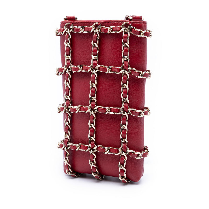 Lambskin Tech Me Out Clutch With Chain - Image 2