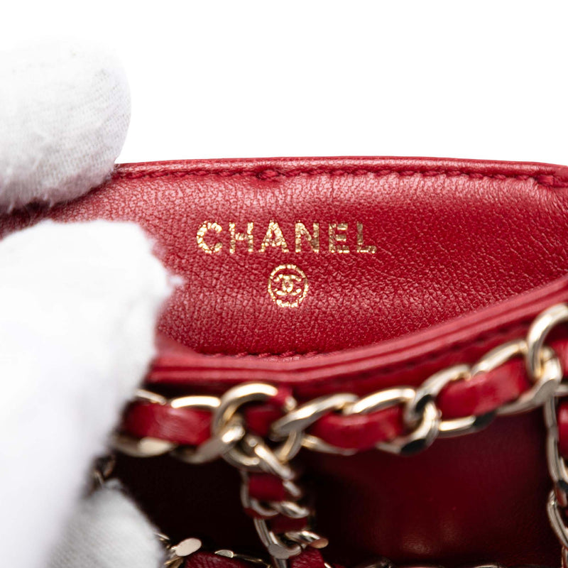 Lambskin Tech Me Out Clutch With Chain - Image 5