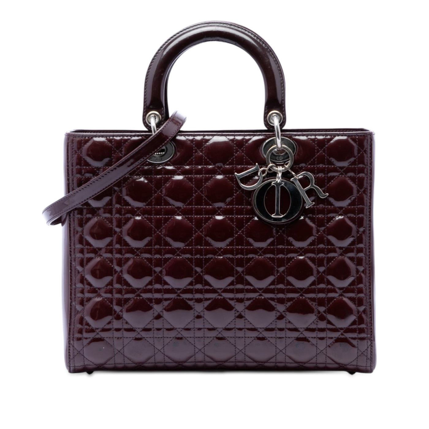 Large Patent Cannage Lady Dior - Image 1