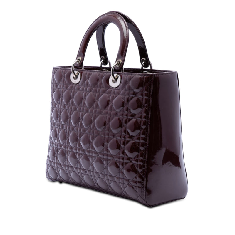 Large Patent Cannage Lady Dior - Image 2