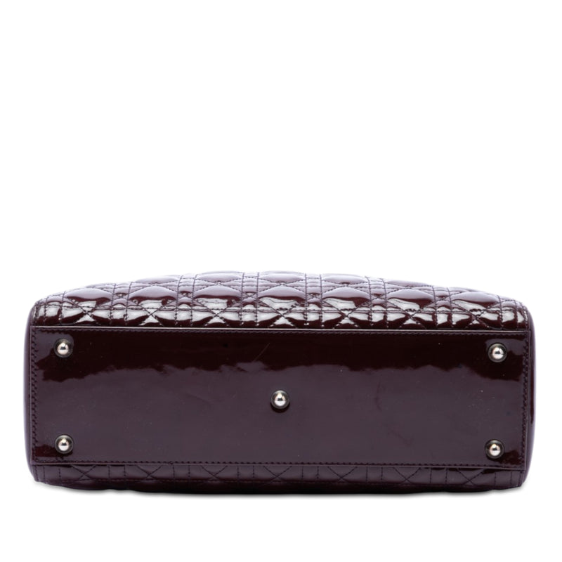 Large Patent Cannage Lady Dior - Image 3