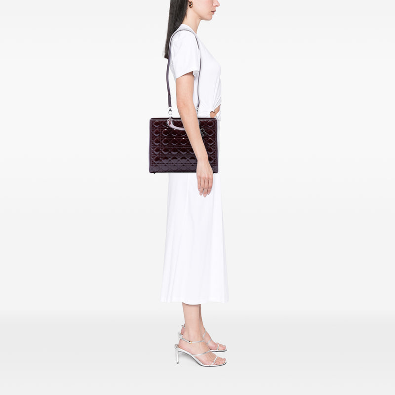 Large Patent Cannage Lady Dior - Image 6