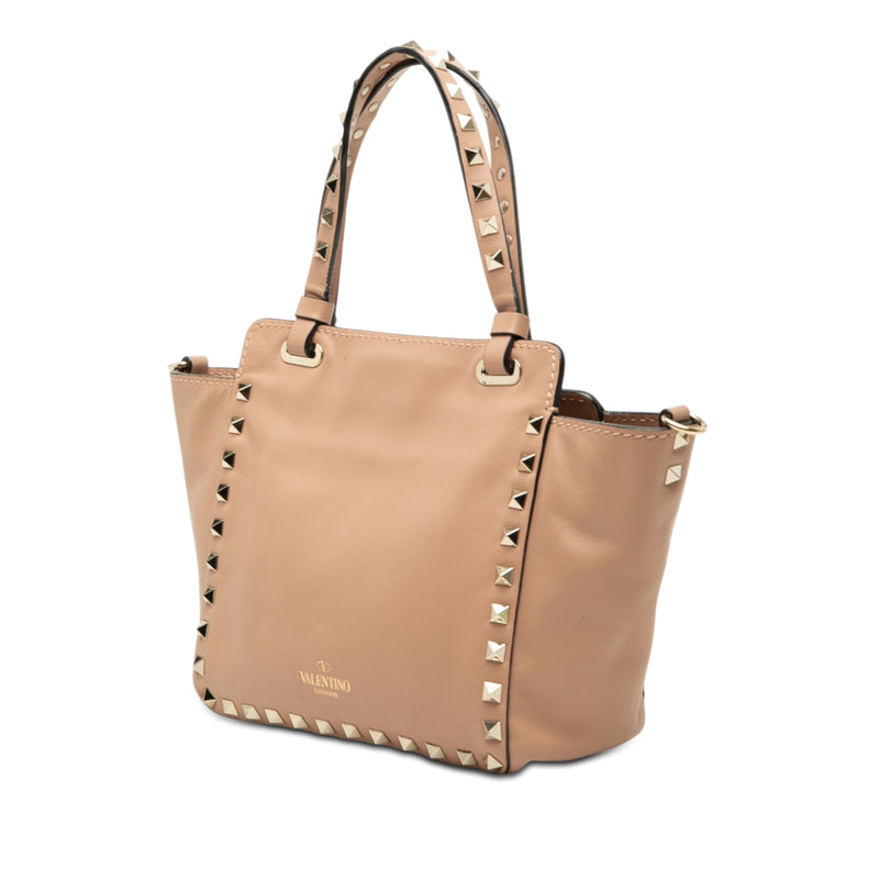 Mini Leather Rockstud Trapeze Satchel - Image 2