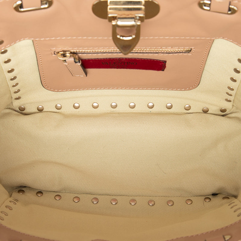 Mini Leather Rockstud Trapeze Satchel - Image 4