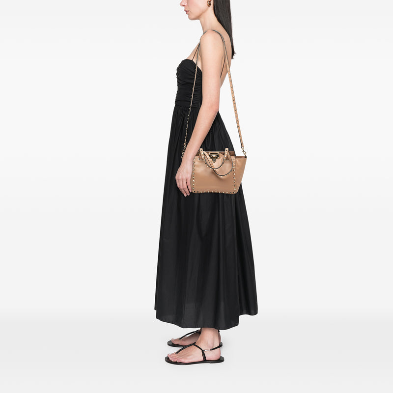 Mini Leather Rockstud Trapeze Satchel - Image 6