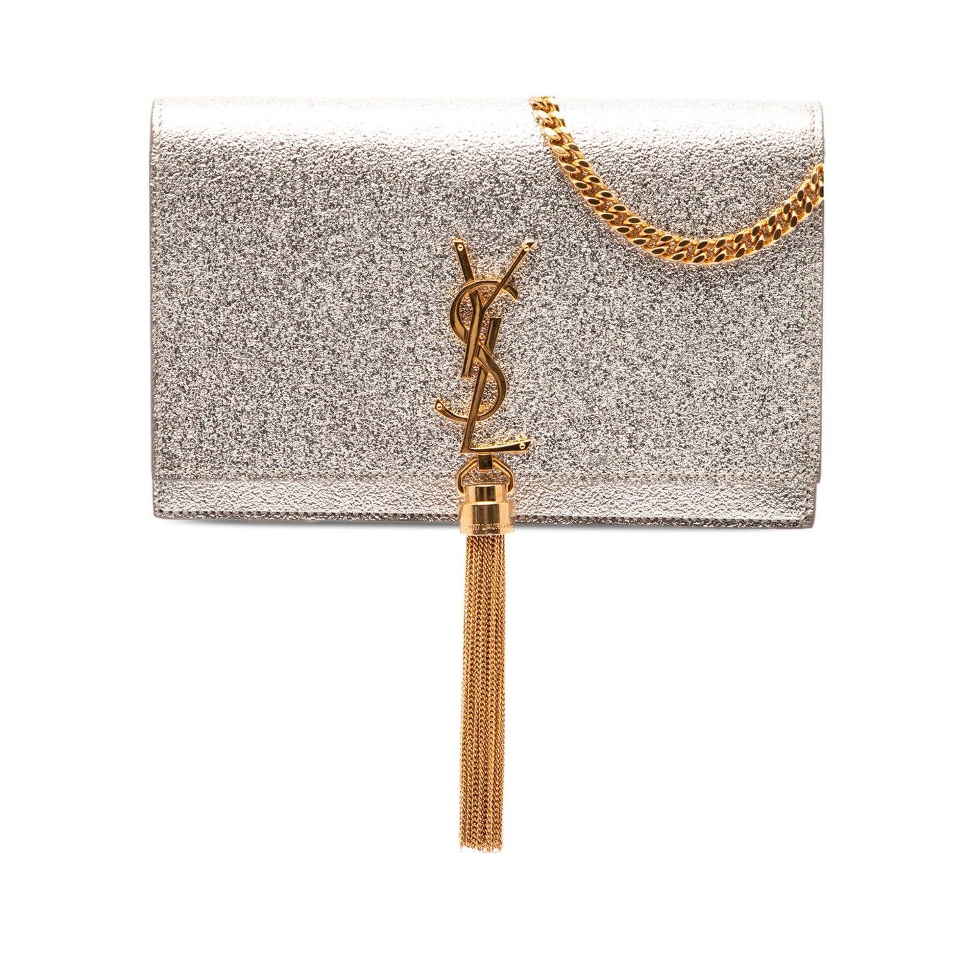 Metallic Calfskin Monogram Kate Tassel Wallet on Chain - Image 1