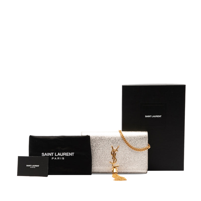 Metallic Calfskin Monogram Kate Tassel Wallet on Chain - Image 7