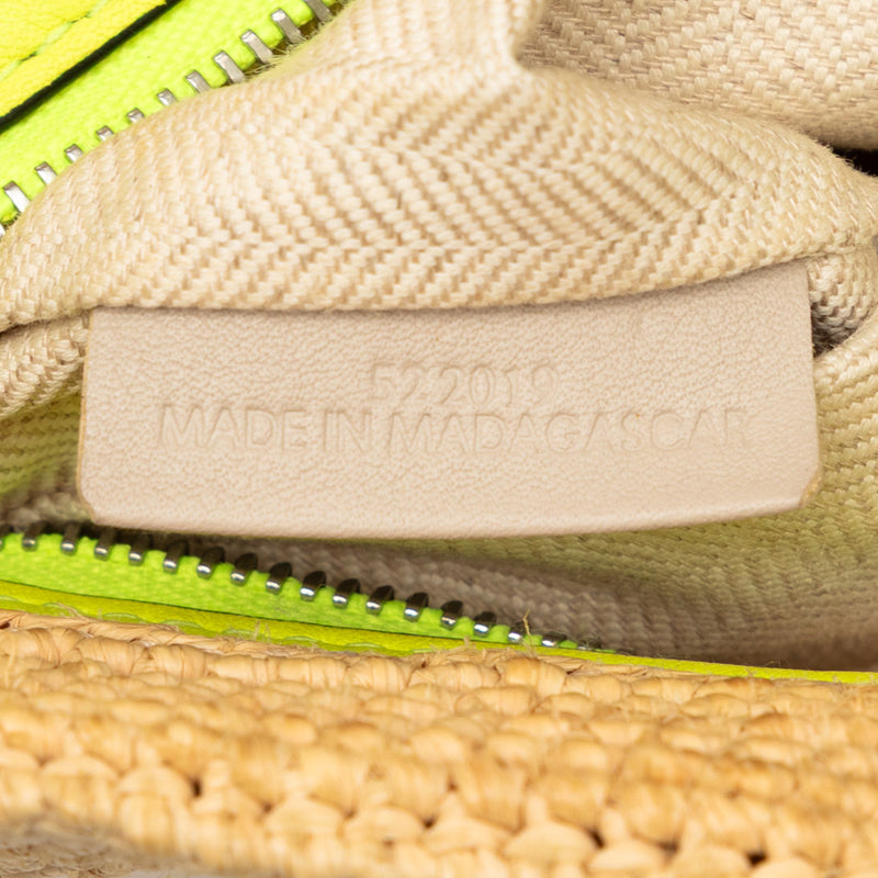 Raffia and Calfskin Slit Pochette Crossbody - Image 6