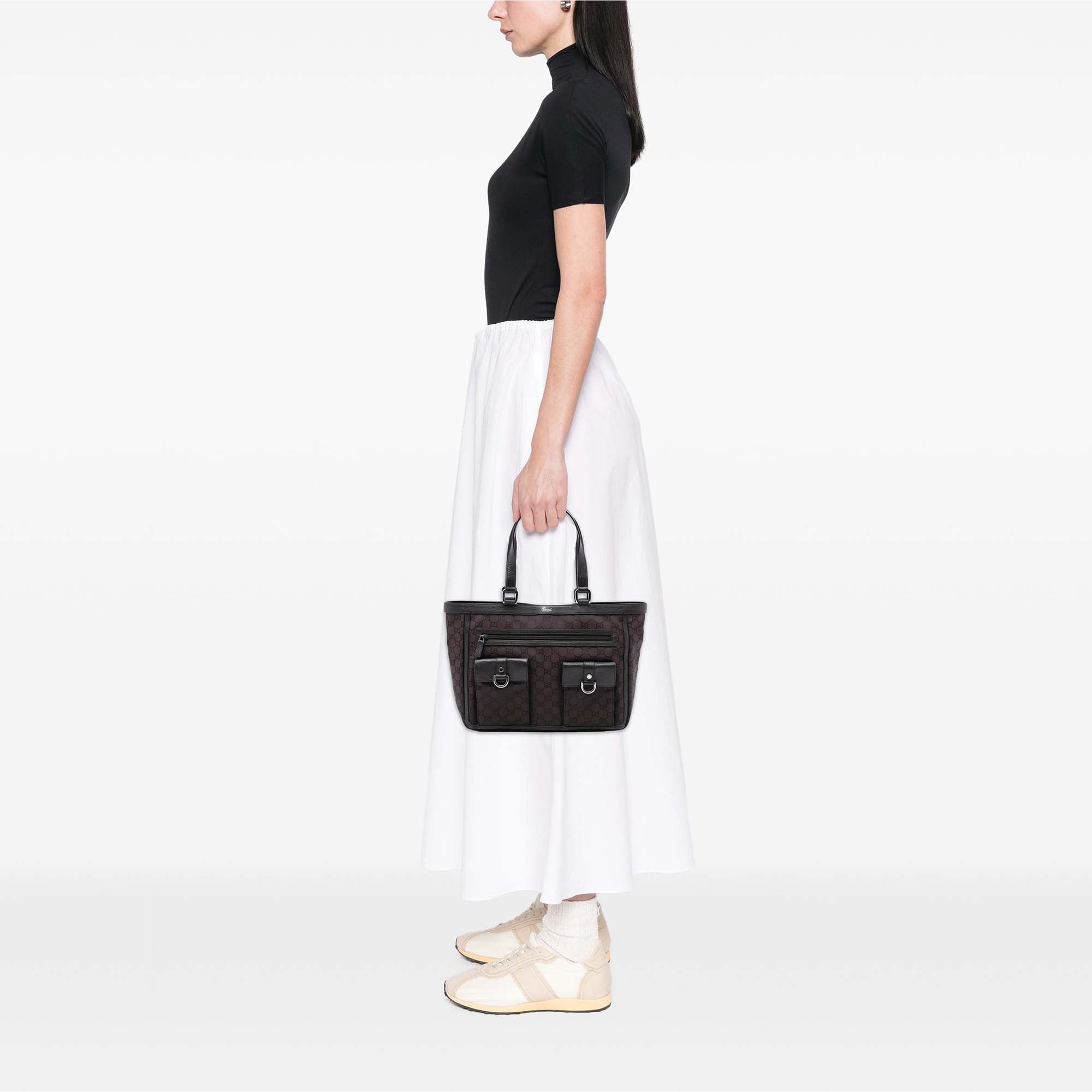 GG Nylon Abbey D Ring Pocket Tote - Image 7