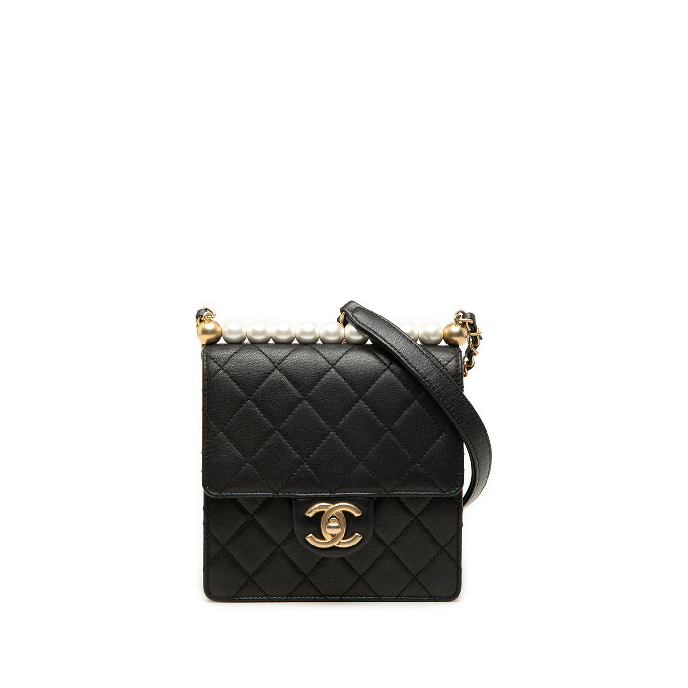 Small Lambskin Chic Pearls Flap - Image 1
