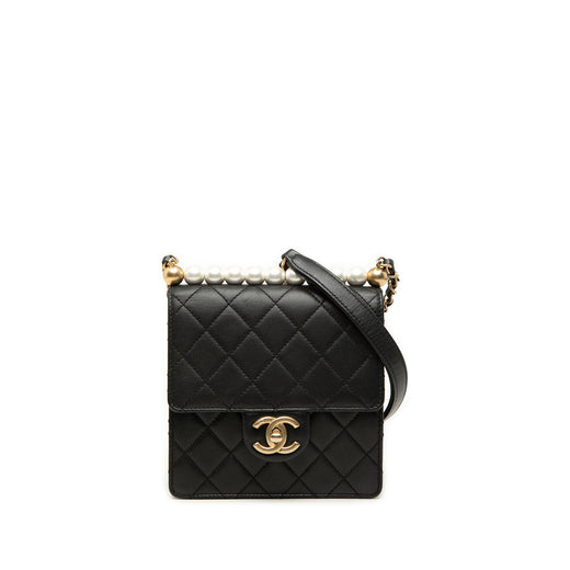 Small Lambskin Chic Pearls Flap - Image 1