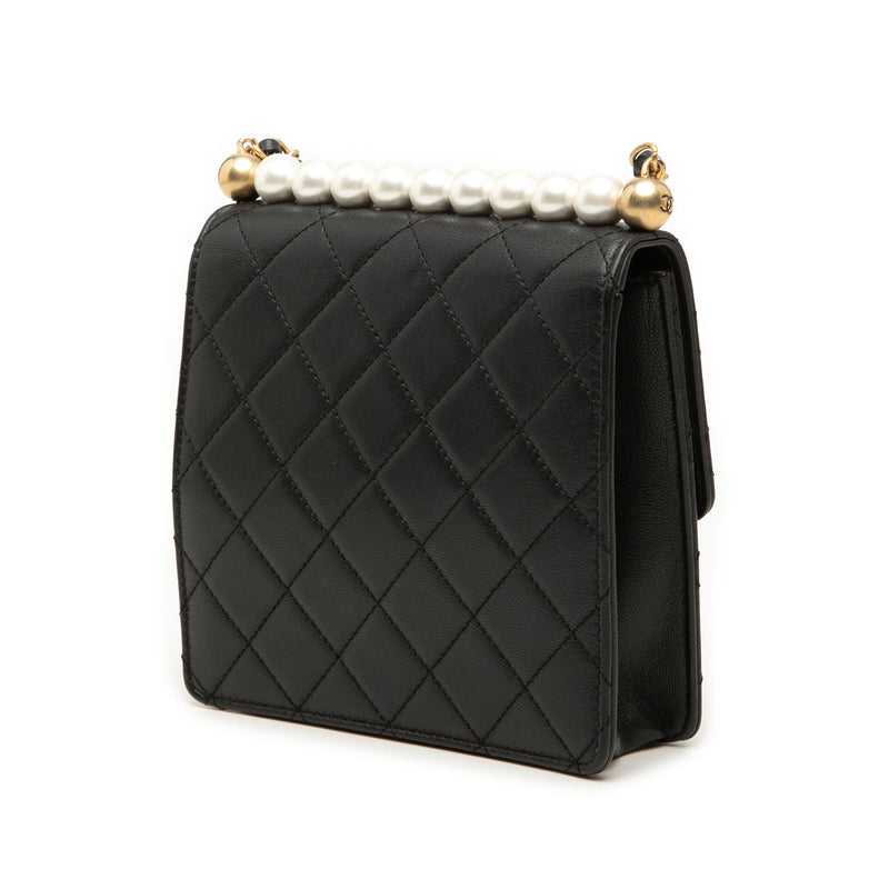 Small Lambskin Chic Pearls Flap - Image 2