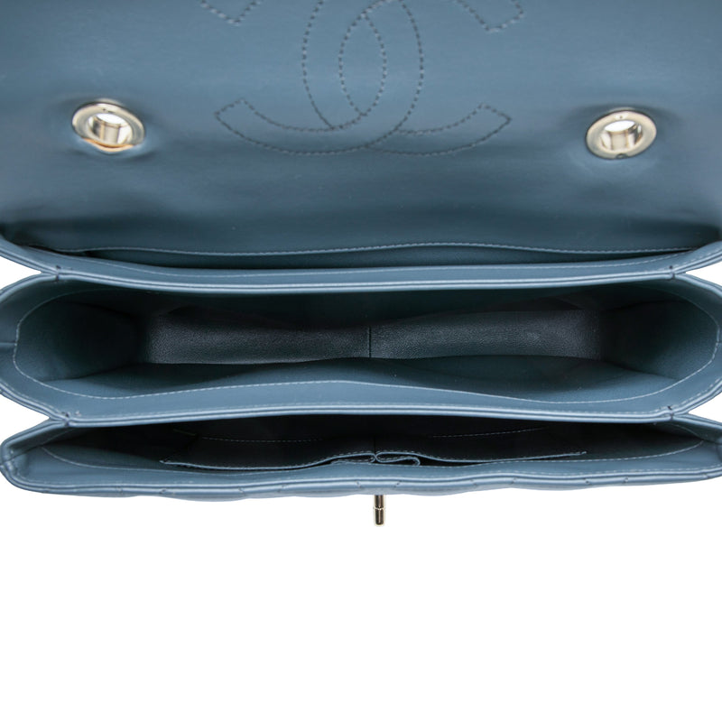 Large Lambskin Trendy CC Top Handle Flap - Image 4