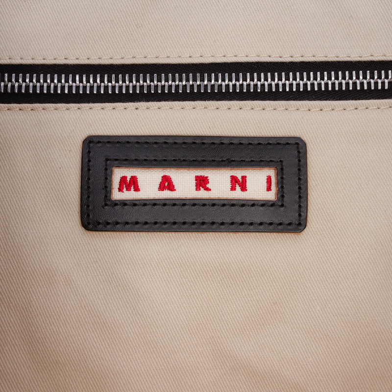 Raffia Effect Nylon Embroidered Logo North West Shopping Tote - Image 5
