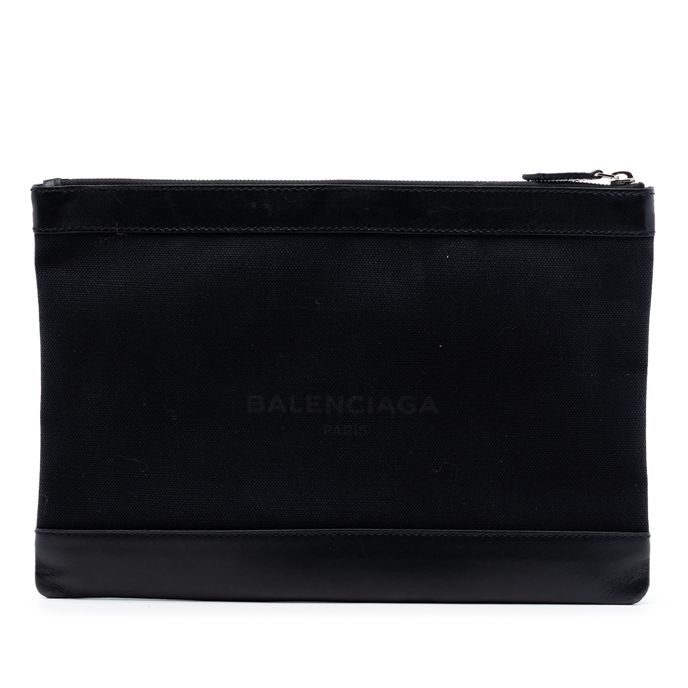 Canvas Navy Clip M Clutch - Image 1