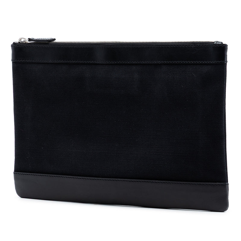 Canvas Navy Clip M Clutch - Image 2