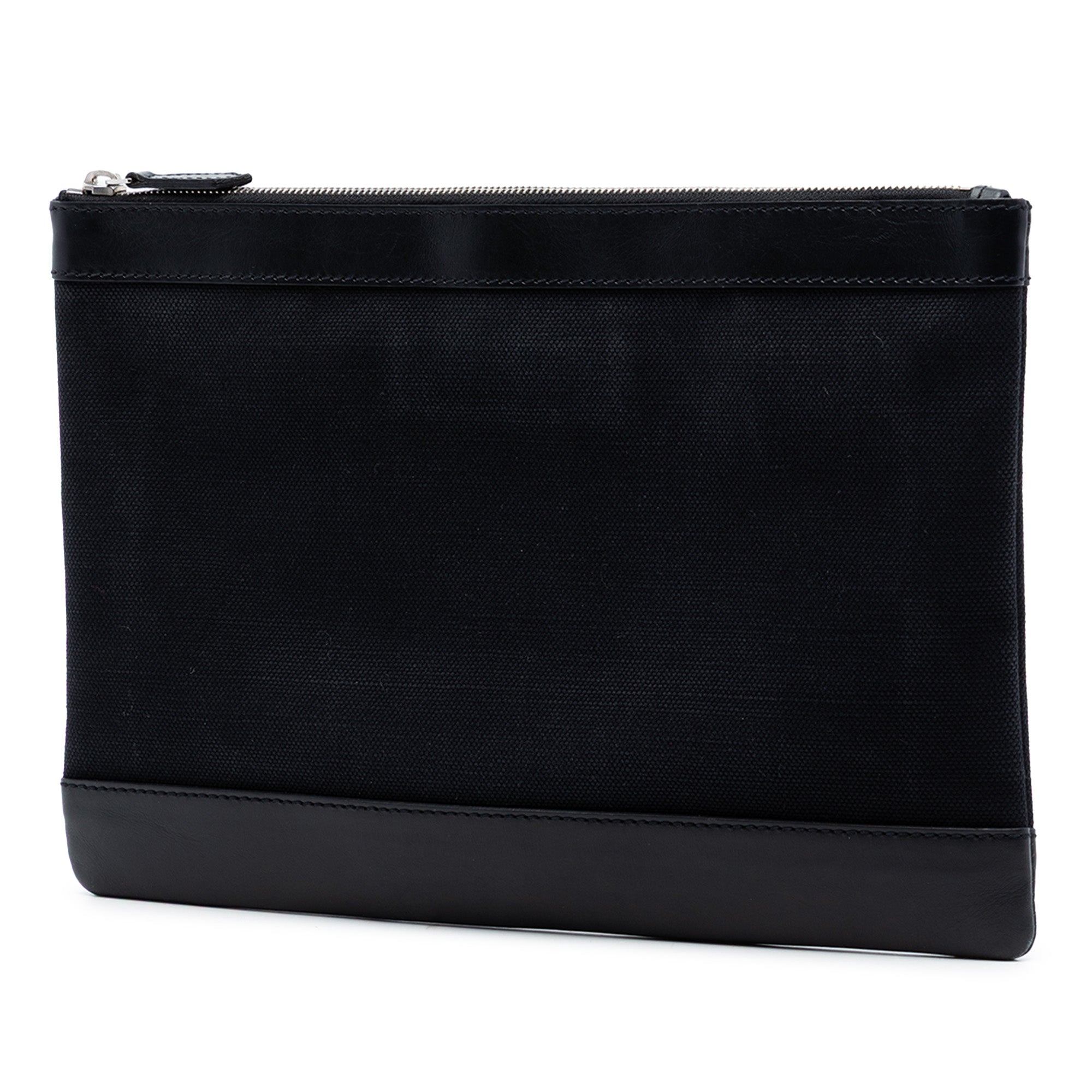 Canvas Navy Clip M Clutch - Image 2